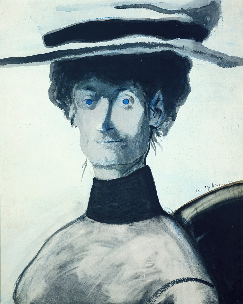Kvinde i en lyserød hat af Leon Spilliaert