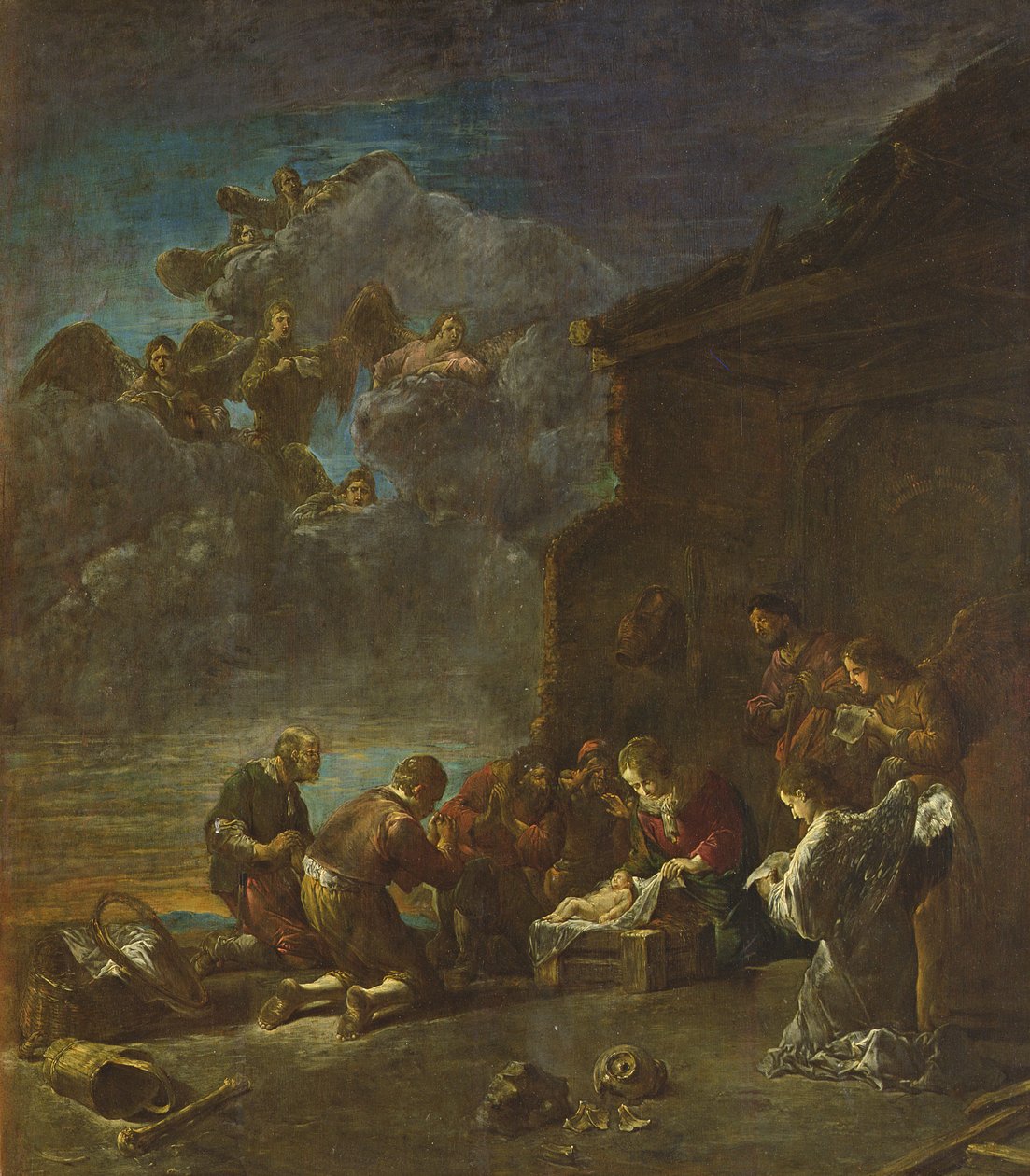 Hyrdernes tilbedelse, 1630-40 af Leonard Bramer