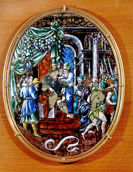 Kristus før Herodes, 1557 (malet emalje) af Leonard Limosin