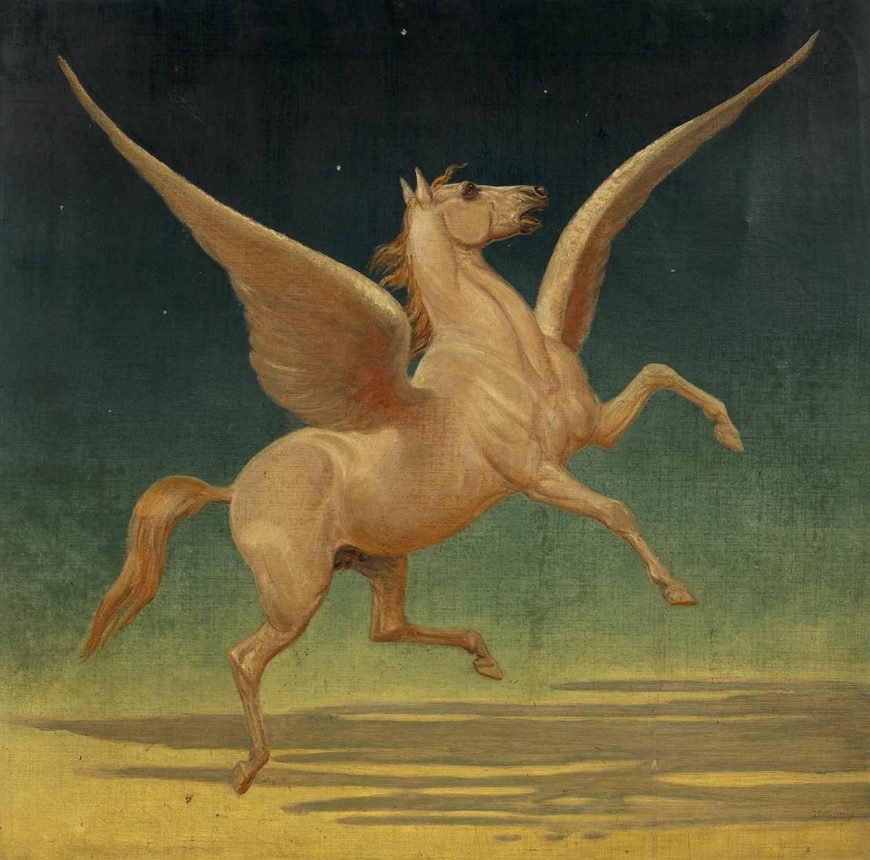 Pegasus (olie på lærred) af Leonard Cattermole