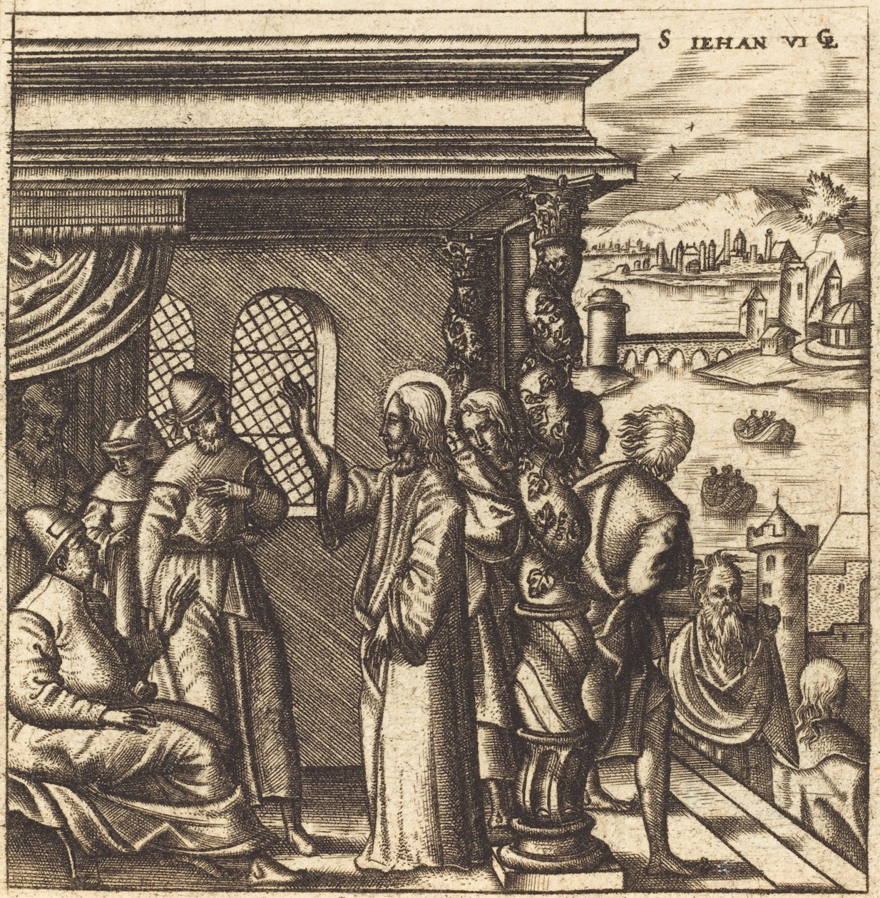 Kristus underviser i synagogen af Leonard Gaultier