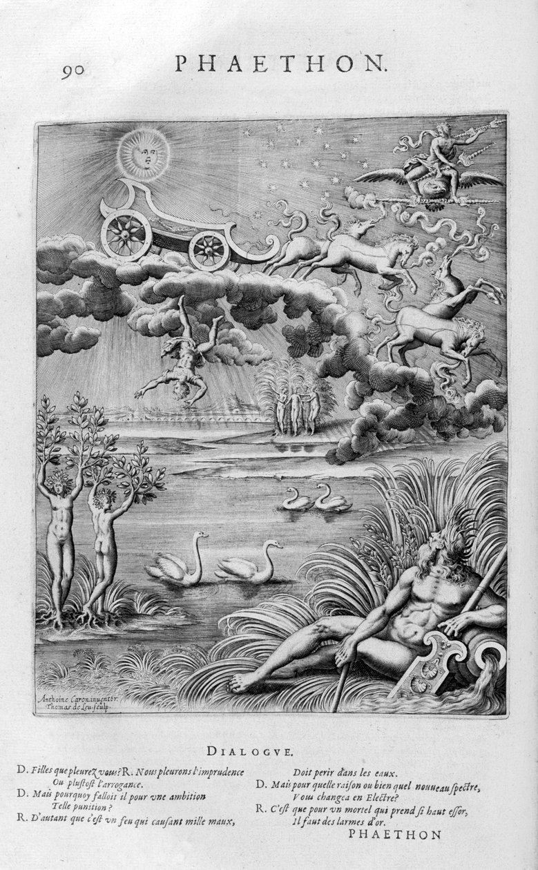 Phaetons fald, 1615 af Leonard Gaultier