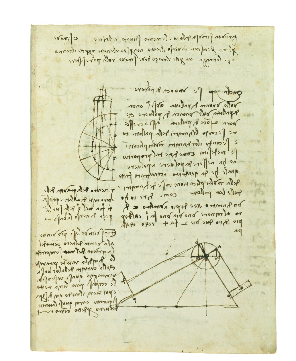 Codex på fugleflyvning, Folio 2 recto af Leonardo da Vinci