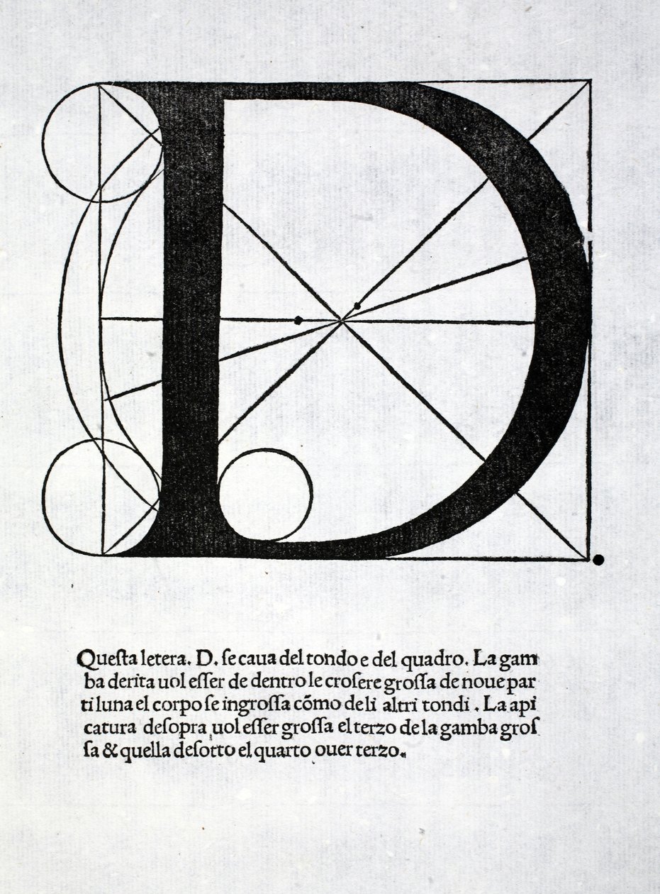 D, illustration fra "Divina Proportione" af Luca Pacioli (ca. 1445-1517), oprindeligt udgivet. Venedig, 1509 af Leonardo da Vinci