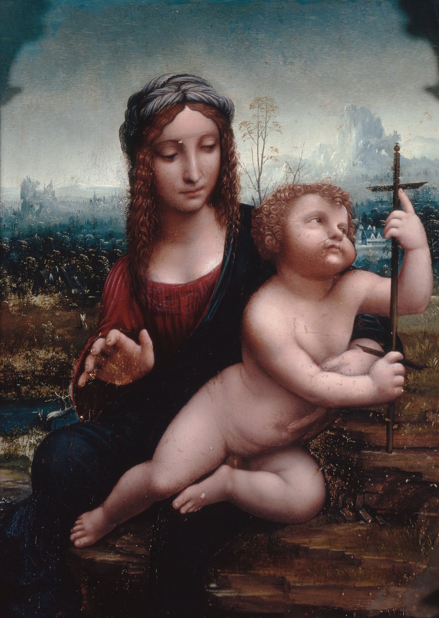 Jomfruen af spindlen af Leonardo da Vinci