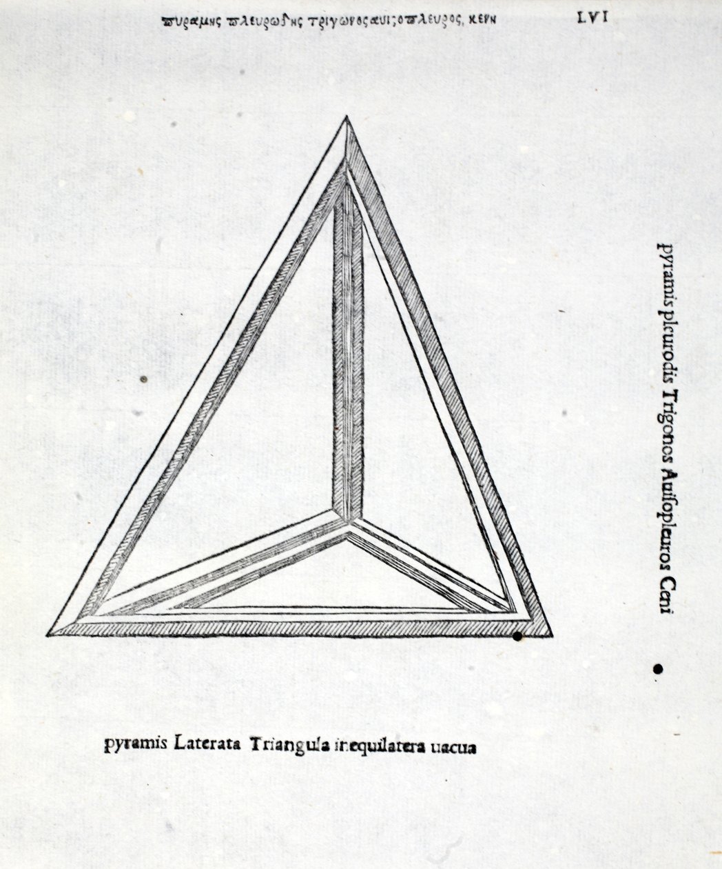 En tom rektangulær pyramide, illustration fra 