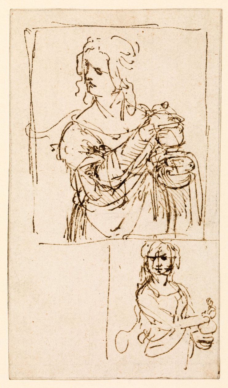 Studier for en St. Mary Magdalene, c.1480-83 af Leonardo da Vinci