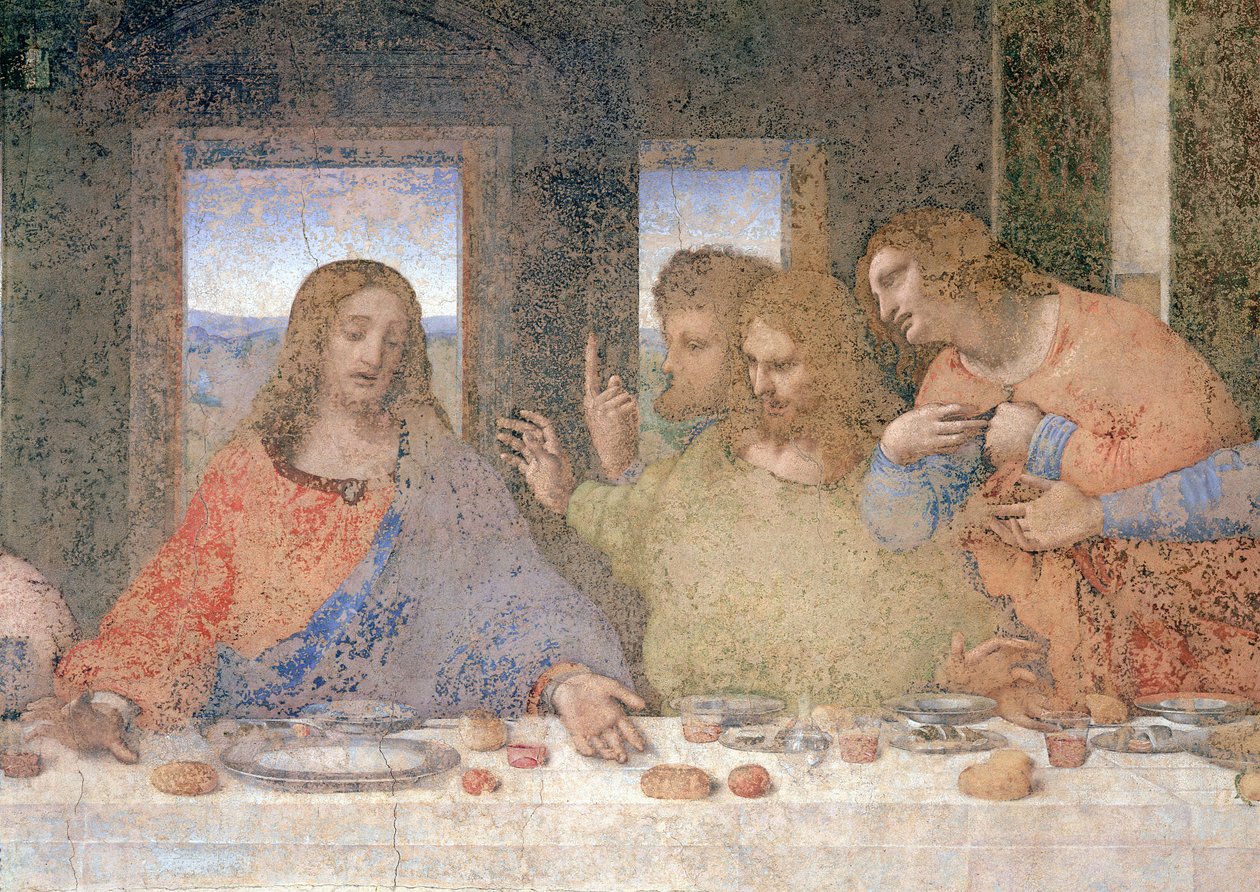 Den sidste nadver, 1495-97 (efter restaurering) af Leonardo da Vinci