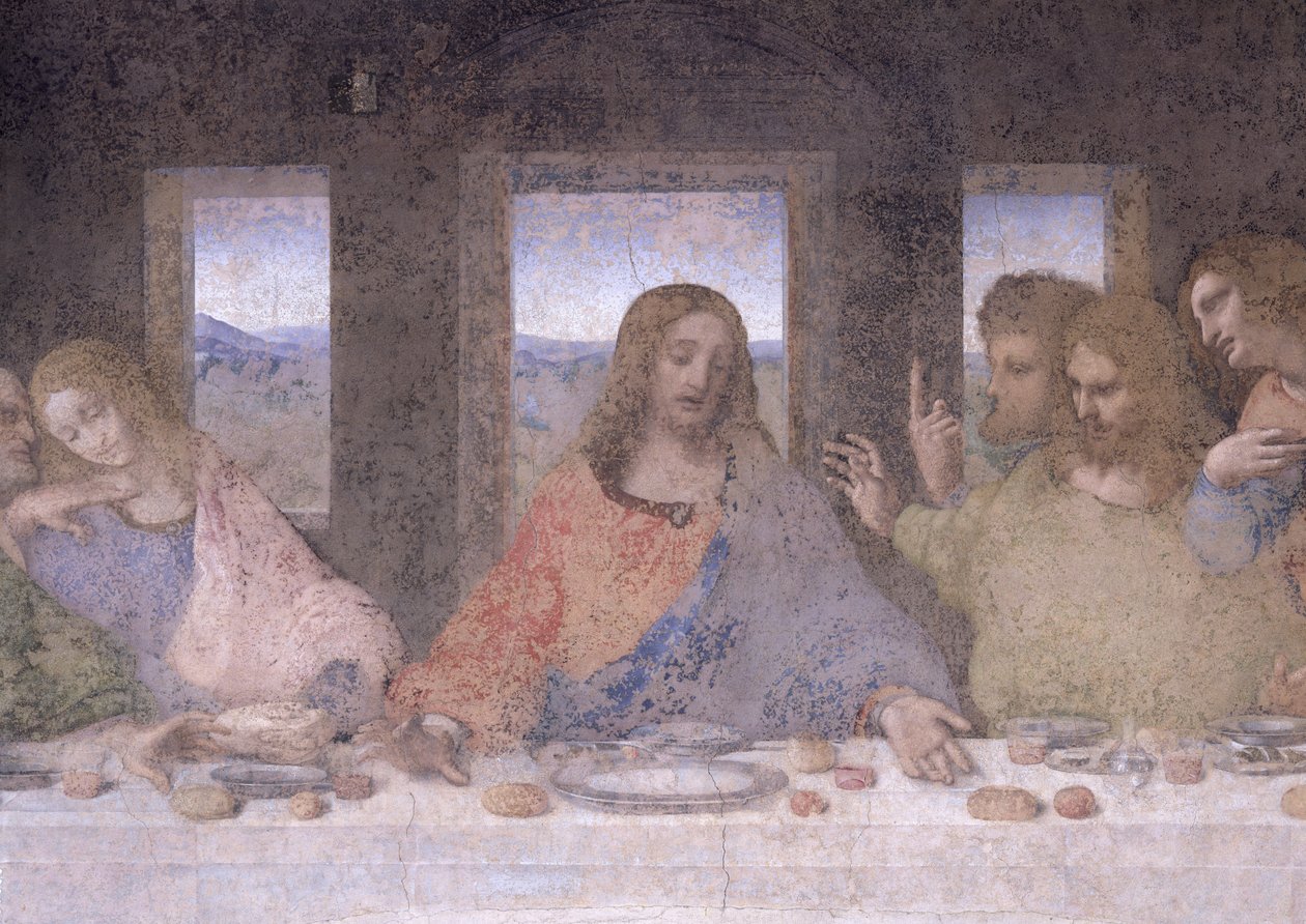 Den sidste nadver, 1495-97 (efter restaurering) af Leonardo da Vinci
