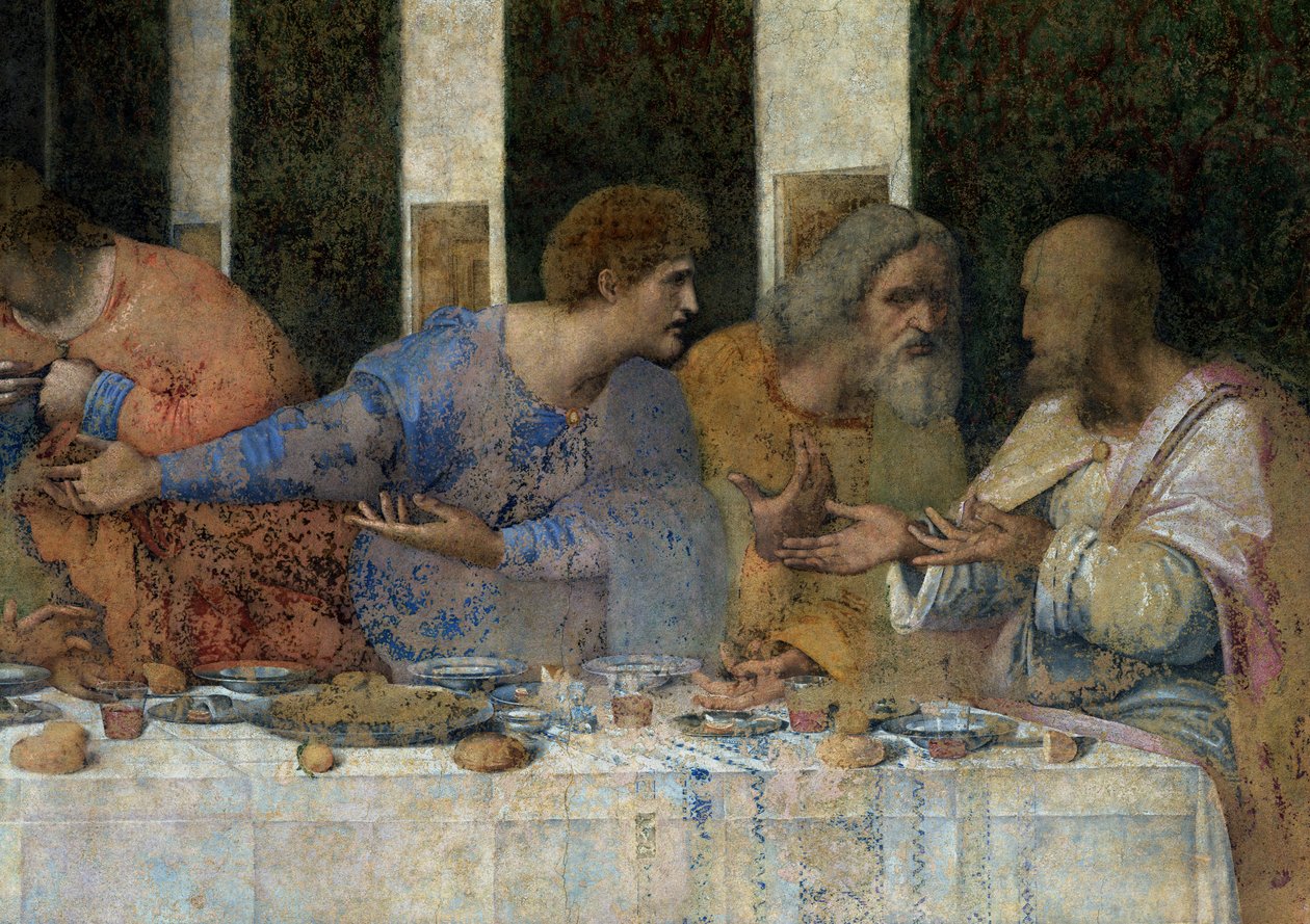 Den sidste nadver, 1495-97 (efter restaurering) af Leonardo da Vinci