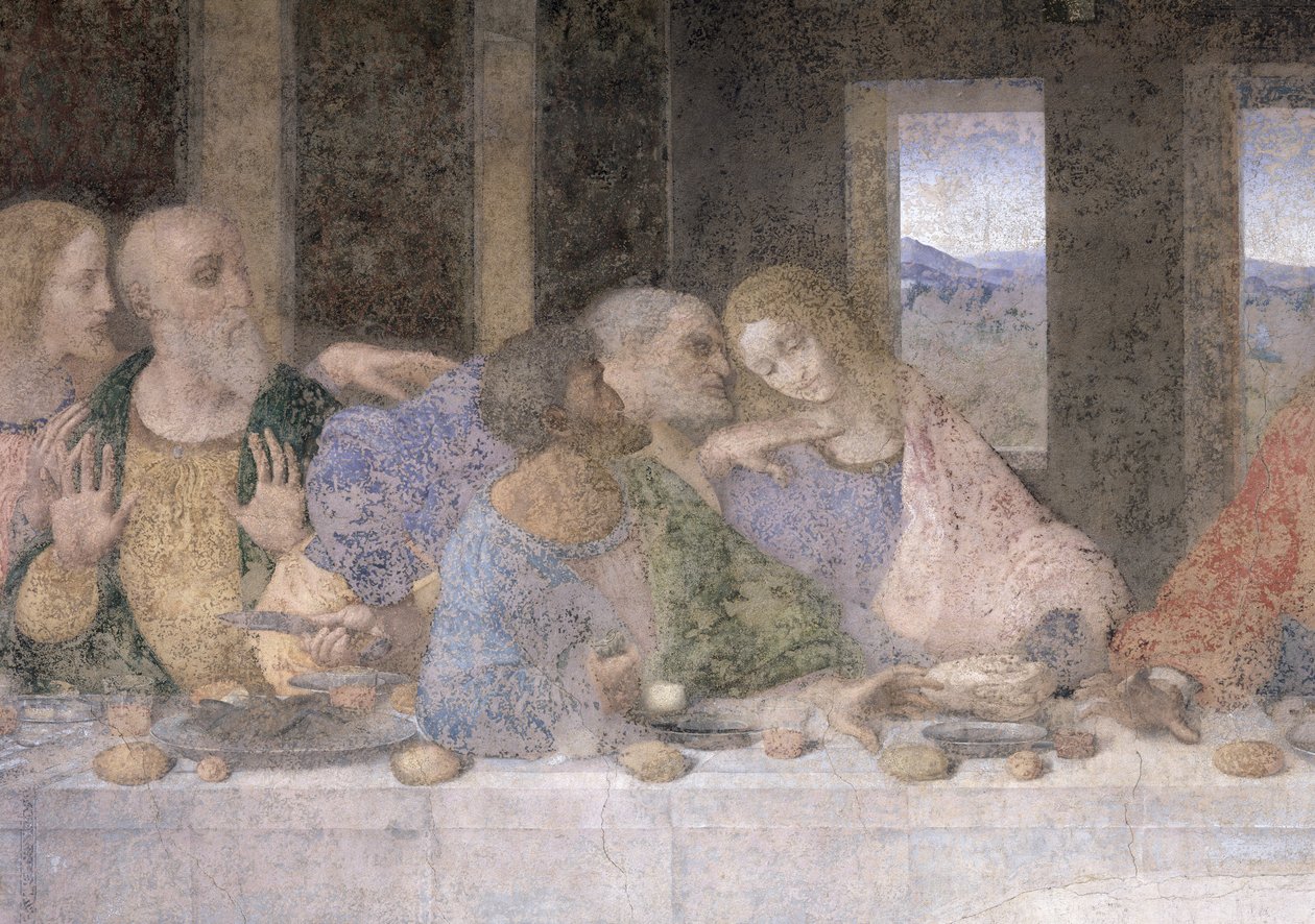 Den sidste nadver, 1495-97 (efter restaurering) af Leonardo da Vinci