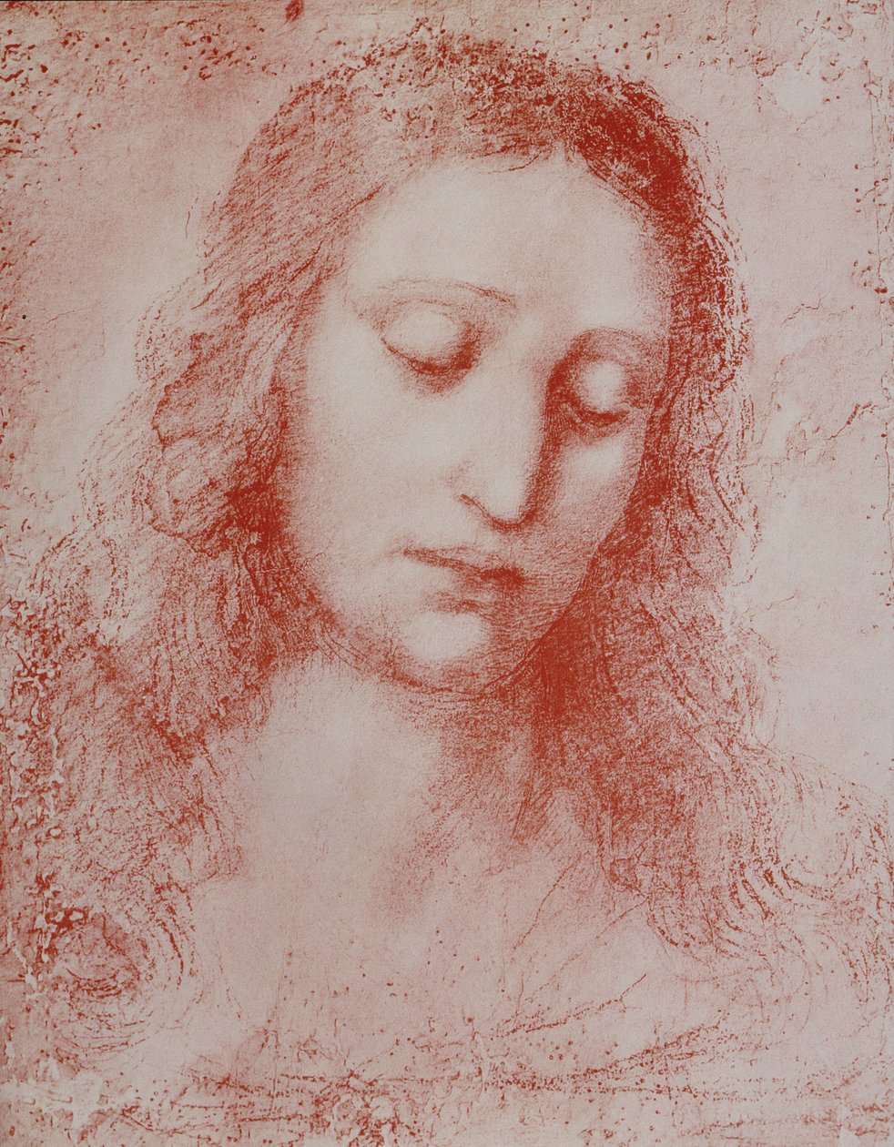 Forløseren (rødt kridt på papir) af Leonardo da Vinci