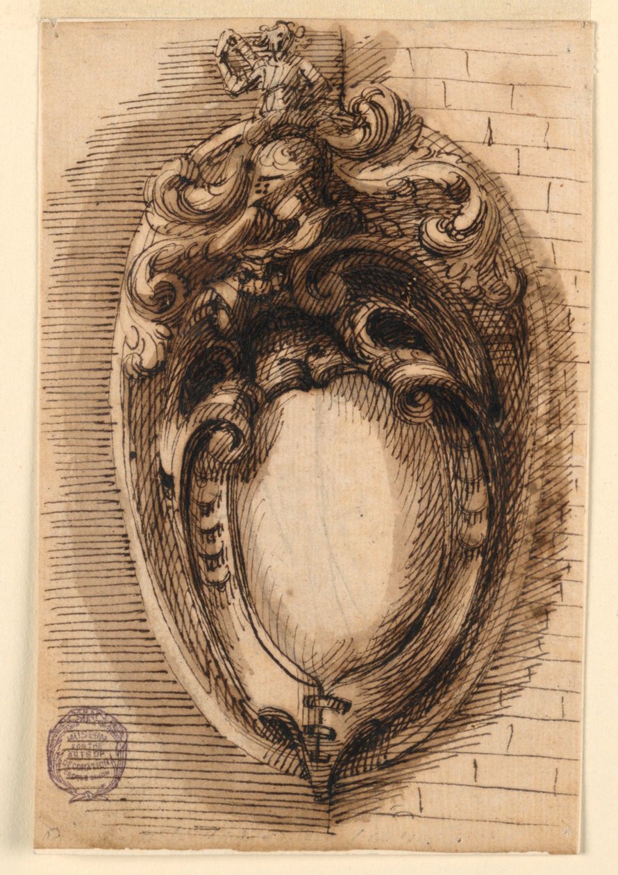 Design til en escutcheon af Leonardo Scaglia