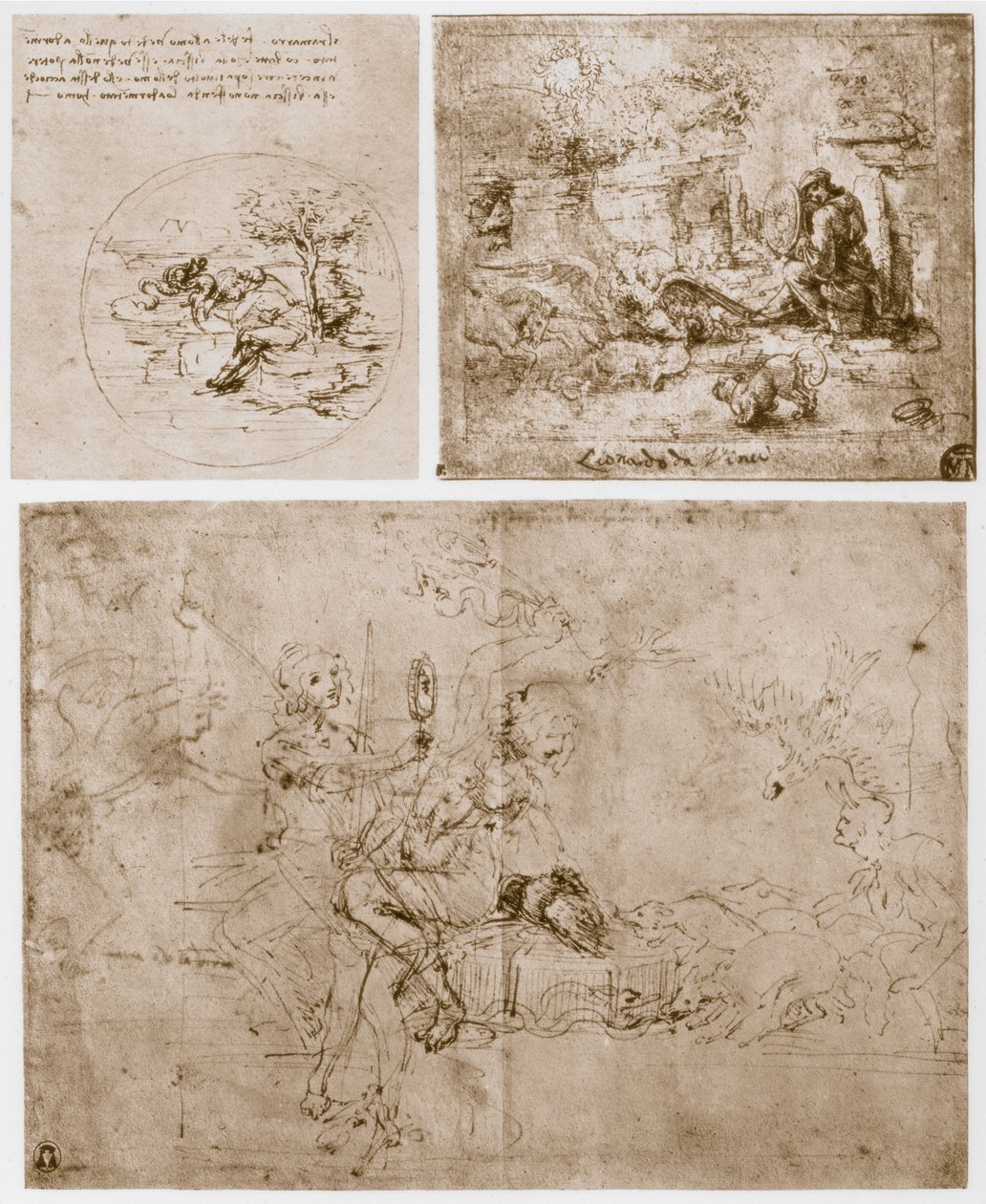Allegorier, 1400-tallet. af Leonardo da Vinci