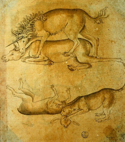 Dyr (pen, blæk og vask på papir) af Leonardo da Vinci