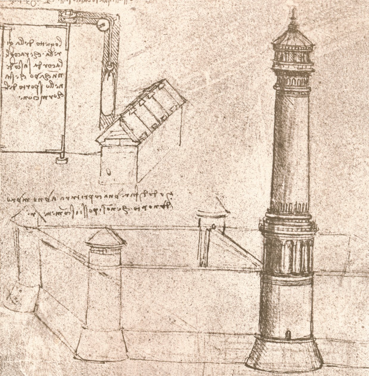 Arkitektur for slotte, c1472-c1519 1883 af Leonardo da Vinci
