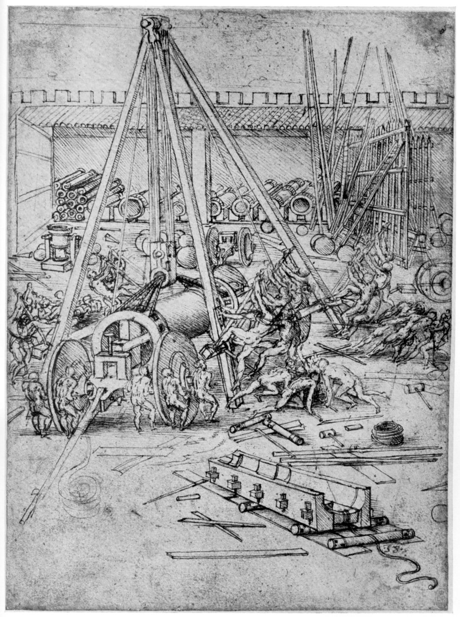 Kanonstøberi, 1487 1954. af Leonardo da Vinci