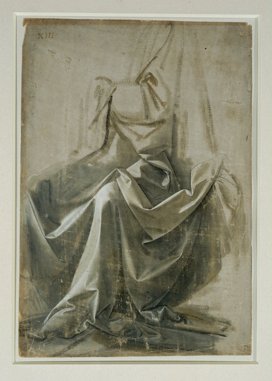 Draperi til en siddende figur ... af Leonardo da Vinci