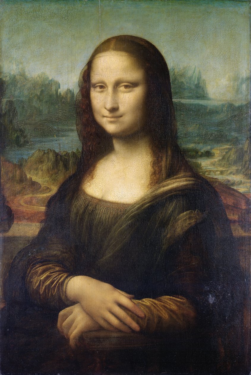 Mona Lisa, ca. 1503-6 (olie på panel) af Leonardo da Vinci