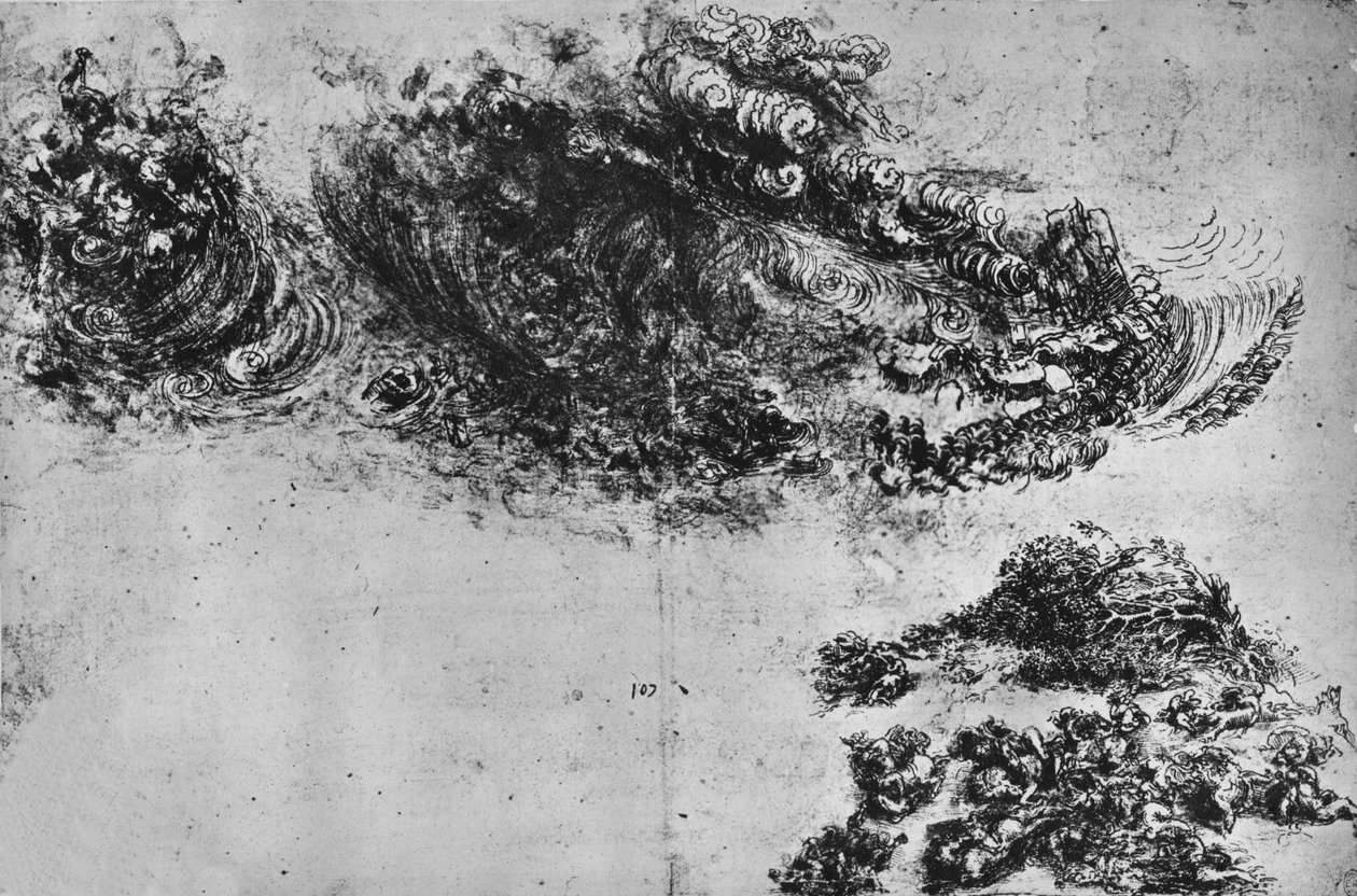 Syndfloden, c1480 1945 af Leonardo da Vinci