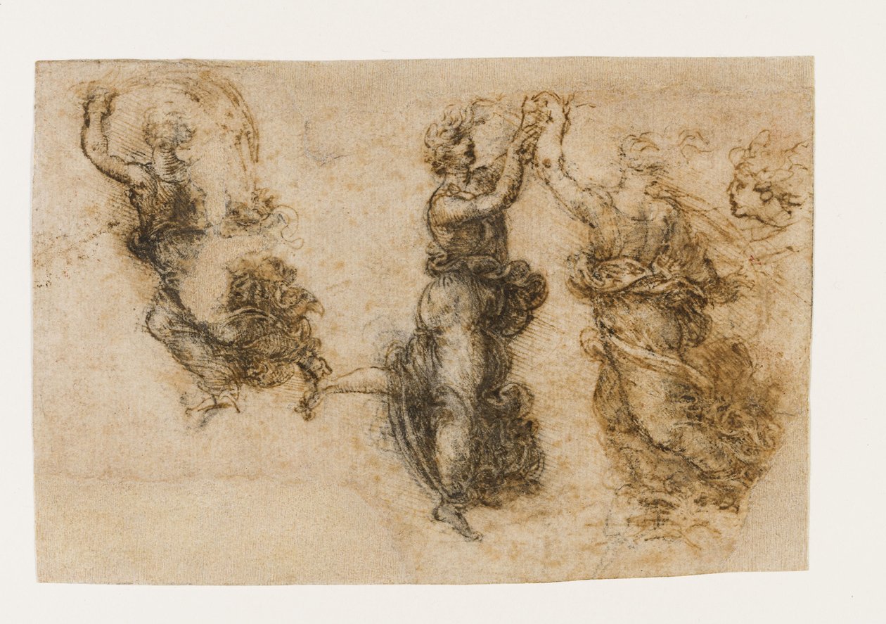 Tre dansende kvindeskikkelser, 1517-1518. af Leonardo da Vinci