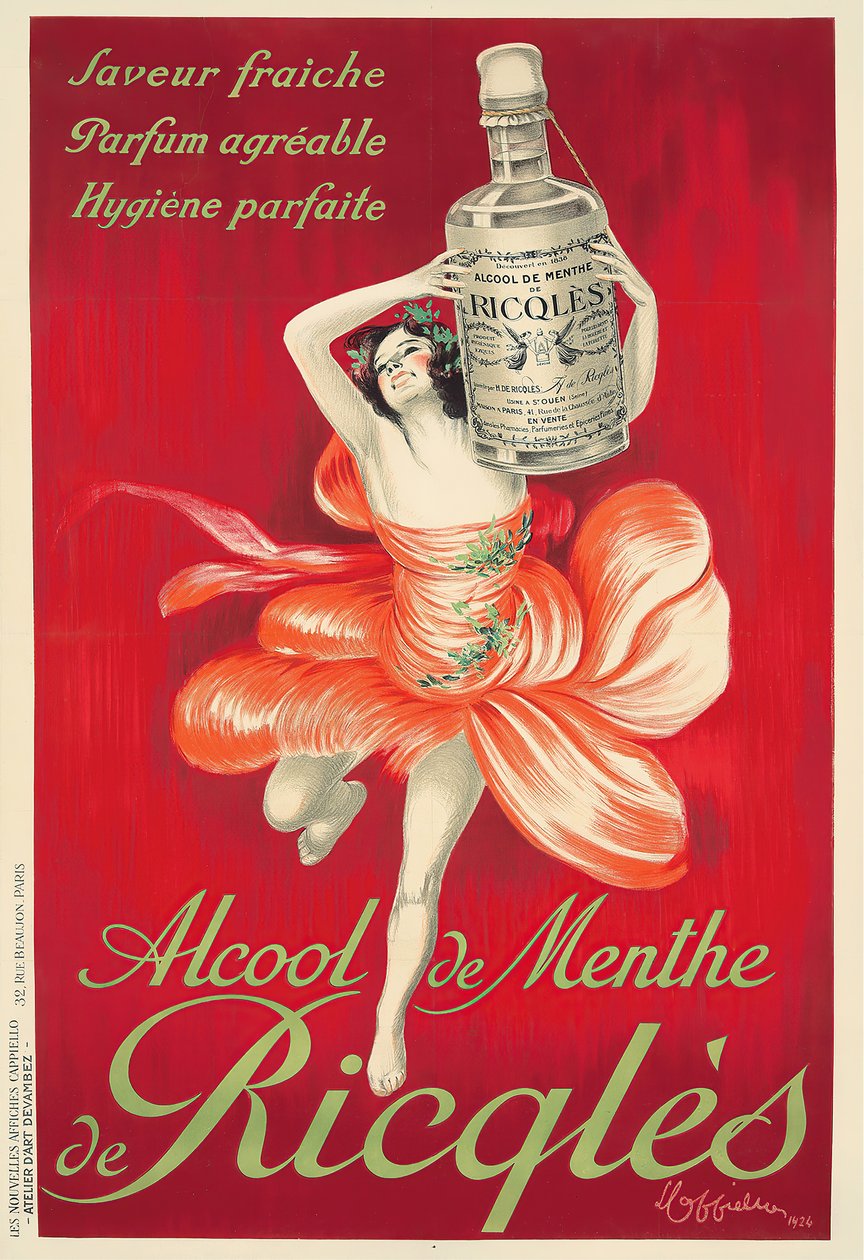 Myntealkohol af Ricqlès, 1924. af Leonetto Cappiello