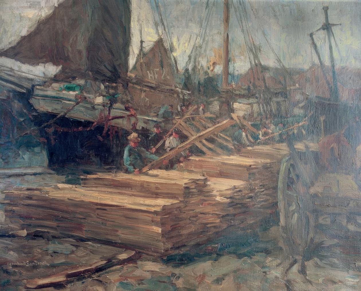 Ved slukning af træ af Leonhard Sandrock