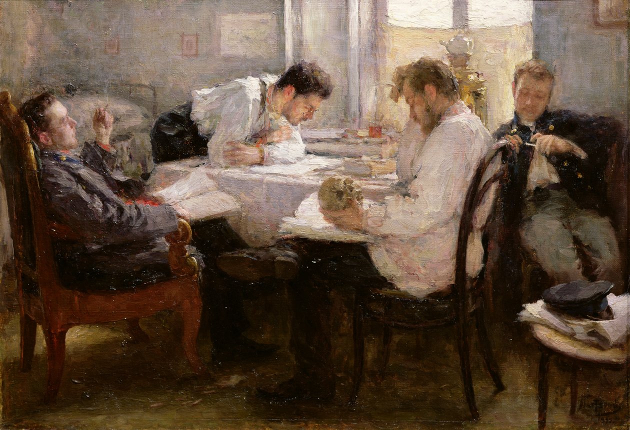 Natten før eksamen, 1935 af Leonid Osipovic Pasternak