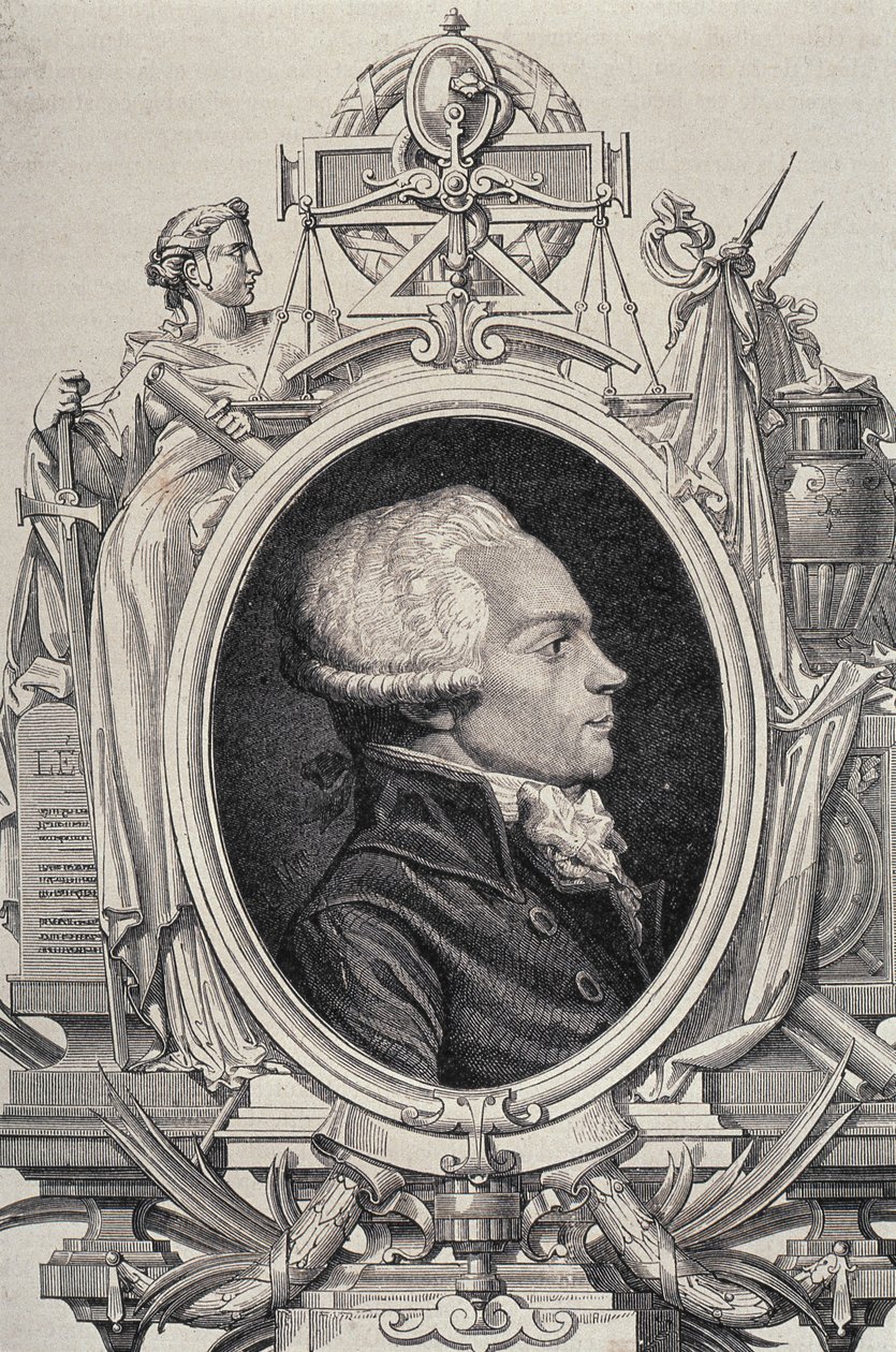 Portræt af Maximilien de Robespierre (1758-94) af Leopold Mar