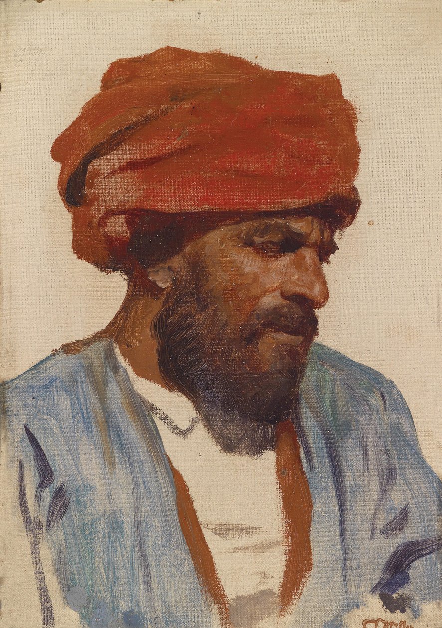 Portræt af en orientalsk af Leopold Muller