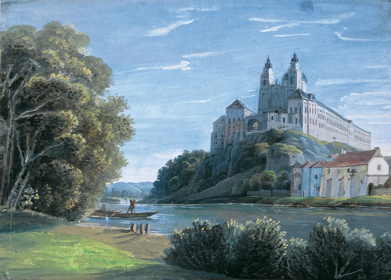 Udsigt over Melk Abbey af Leopold Blonder
