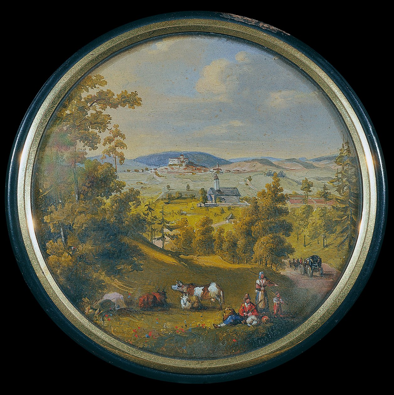 Udsigt over Weitra i Waldviertel af Leopold Blonder