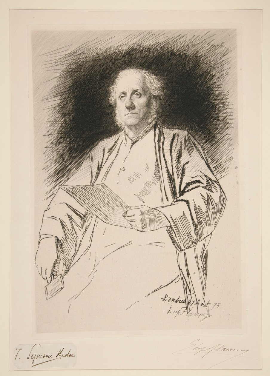 Portræt af Seymour Haden af Leopold Flameng