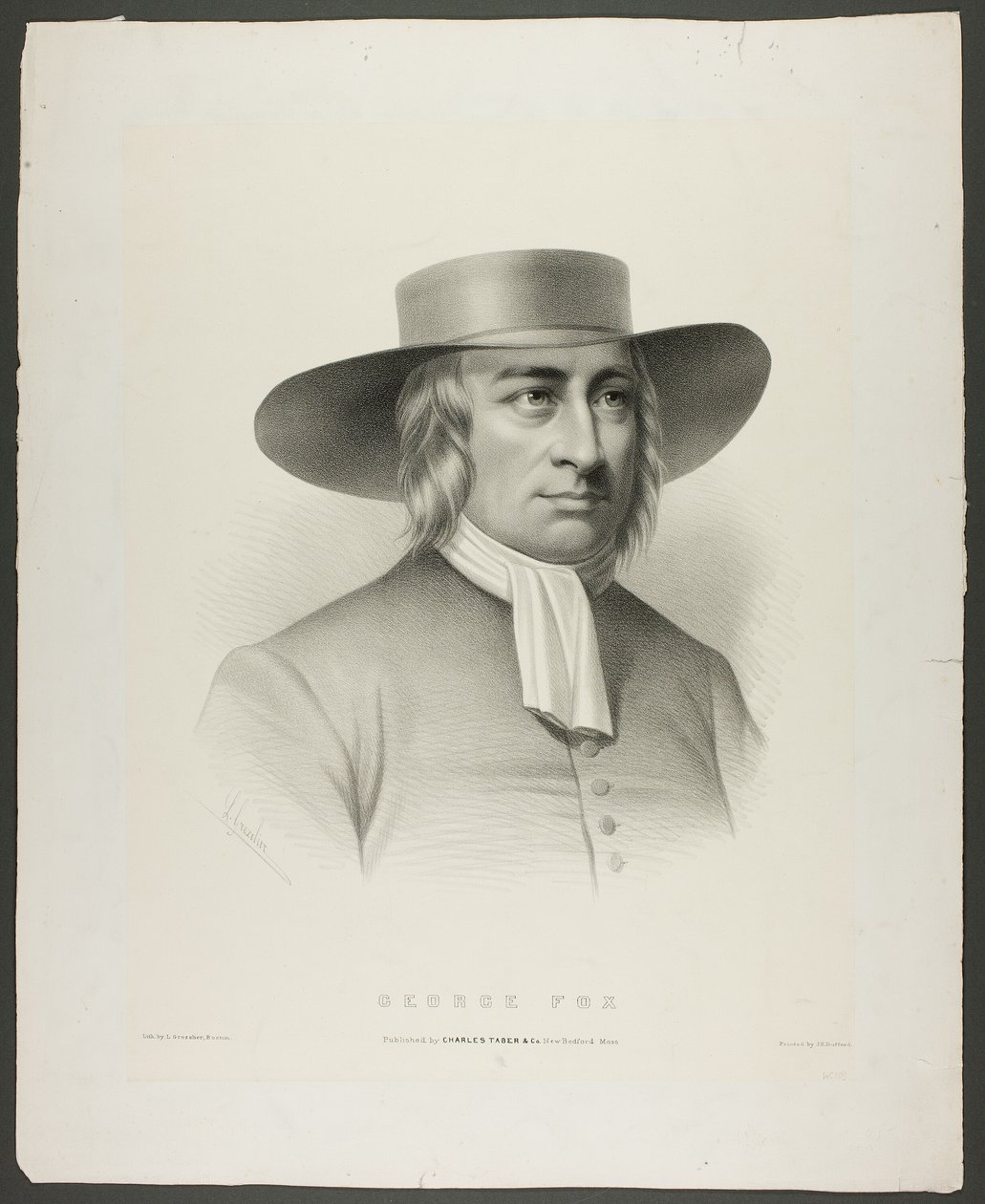George Fox af Leopold Grozelier