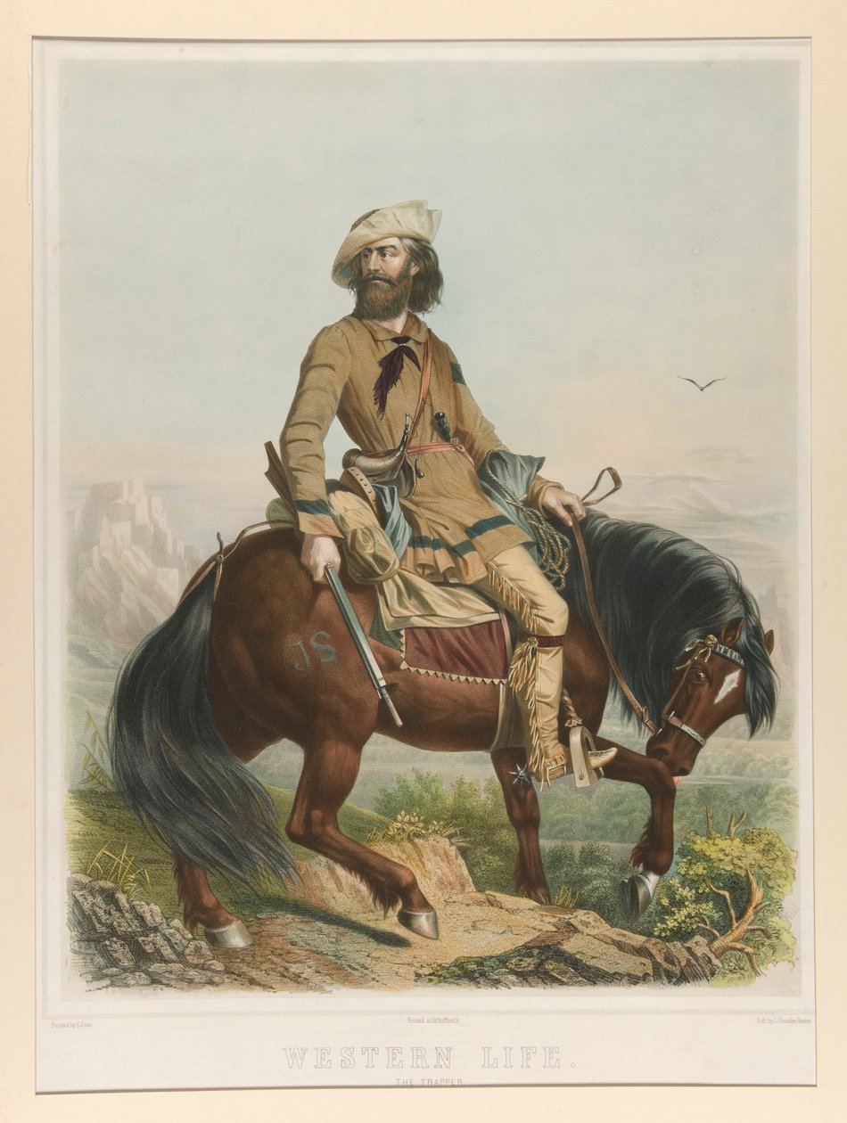 Western Life, The Trapper af Leopold Grozelier