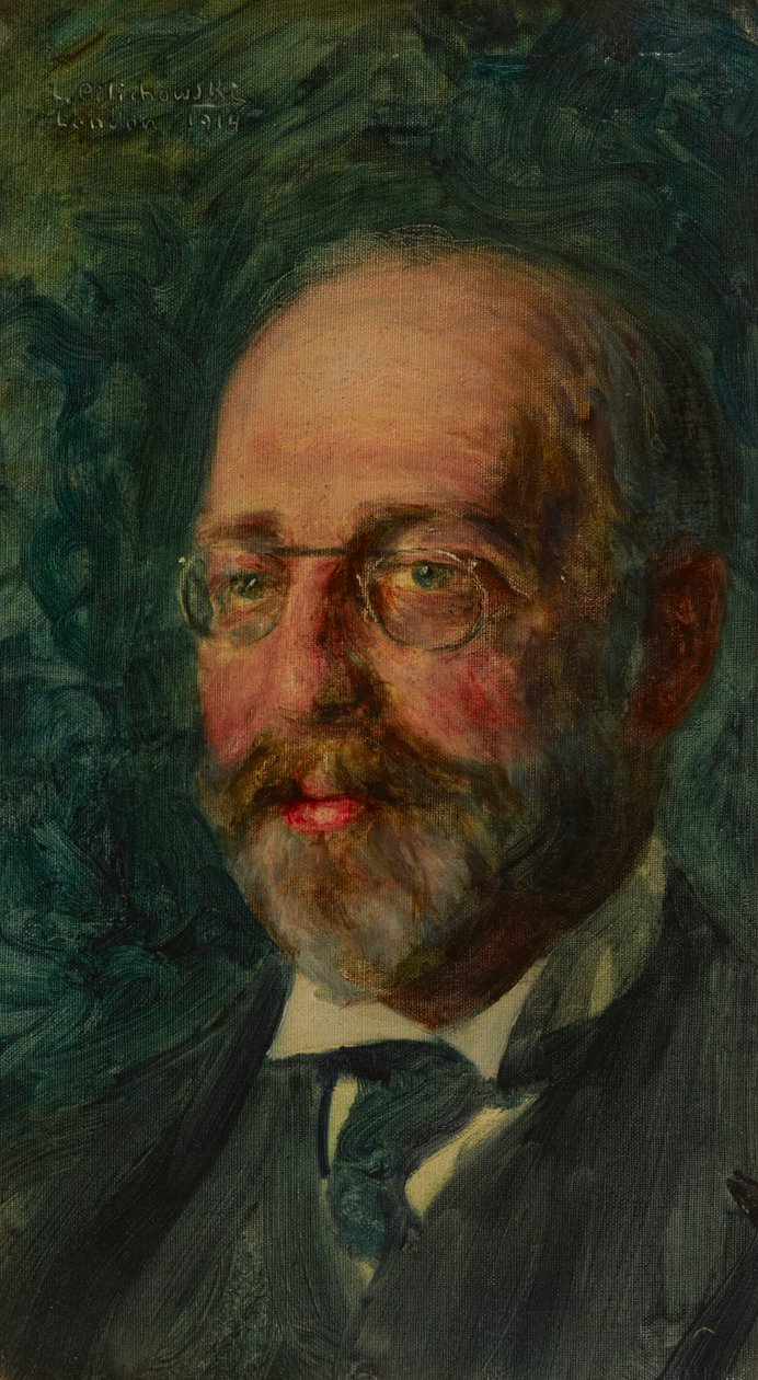 Portræt af Elkan Adler af Leopold Pilichowski