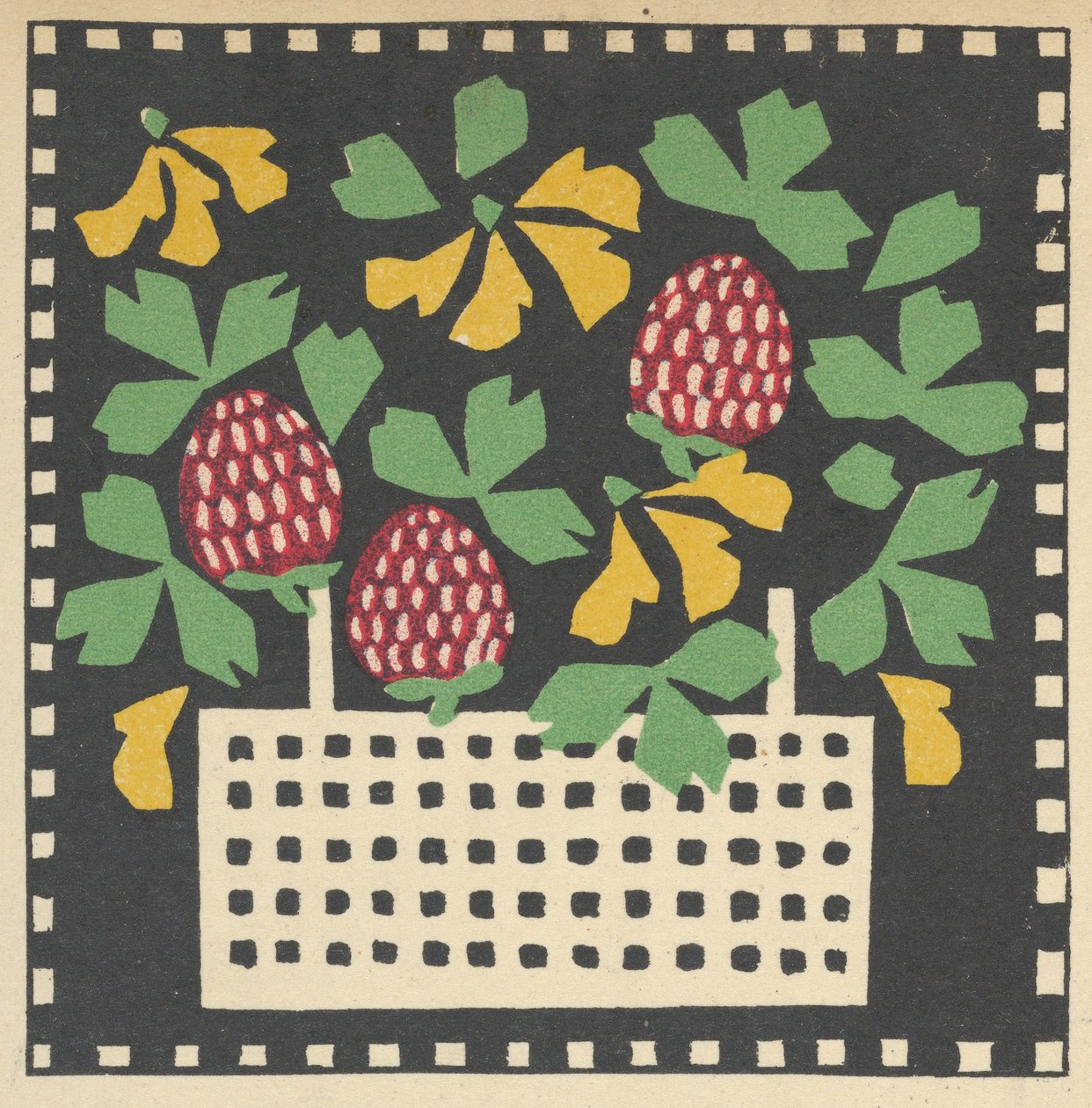 Kurv med blomster, 1907. af Leopoldine Kolbe