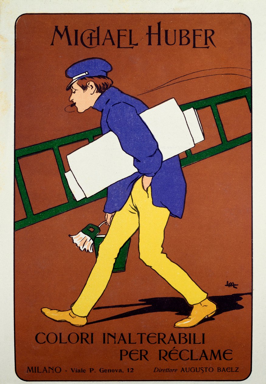 Reklameplakat for Michael Huber farver af Leopoldo Metlicovitz