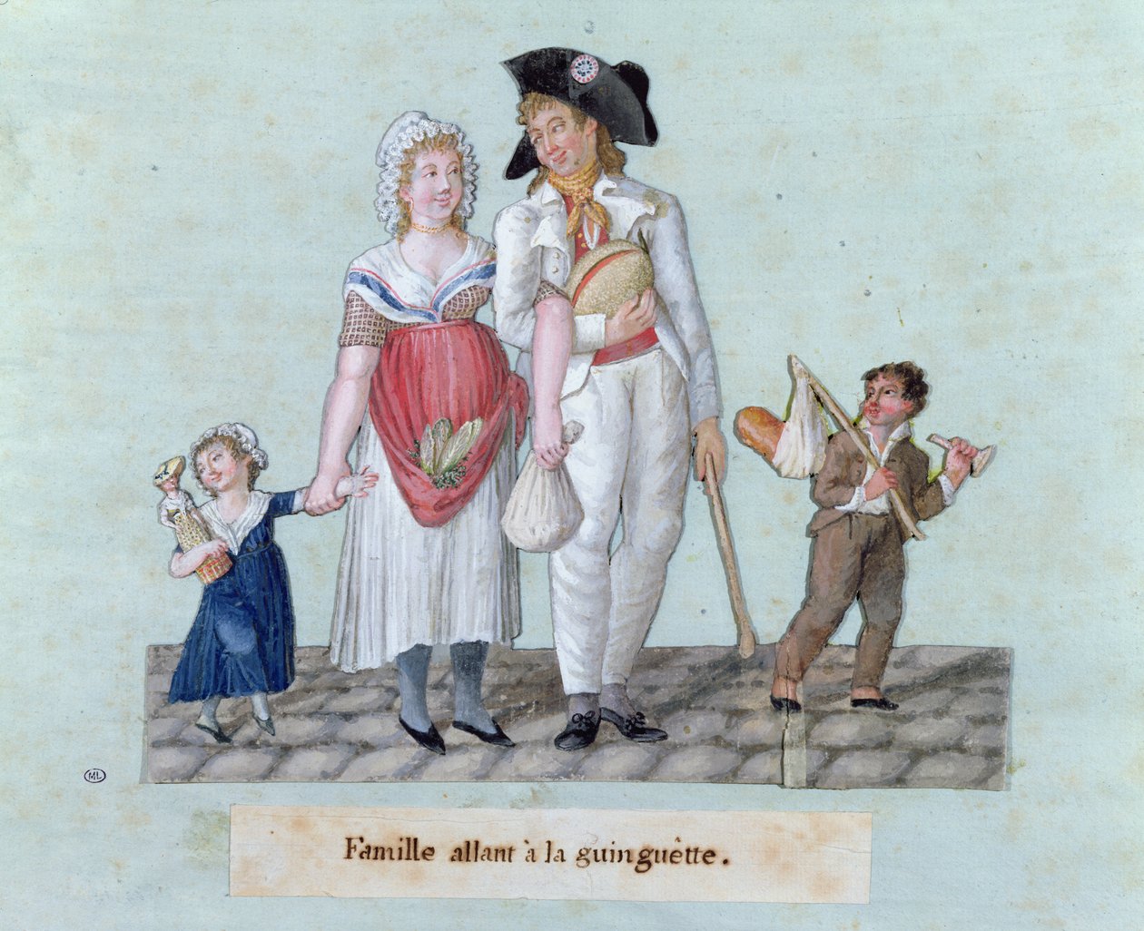 Familie på vej til 