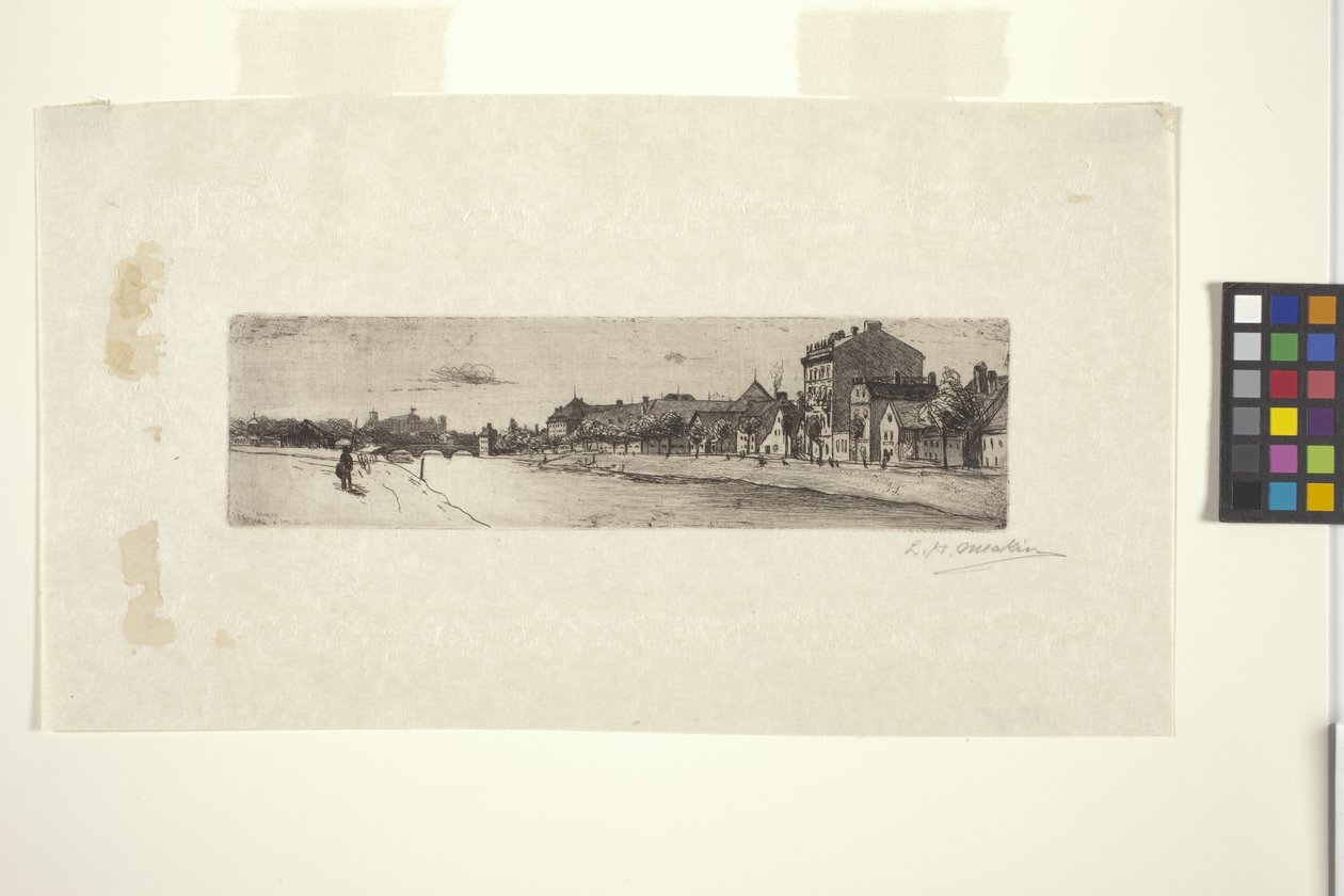 Isar-floden (blæk) af Lewis Henry Meakin