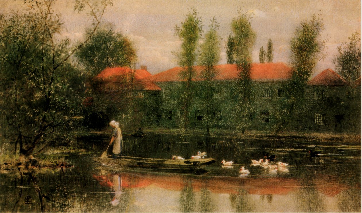 Dammen ved William Morriss Works i Merton af Lexden L. Pocock