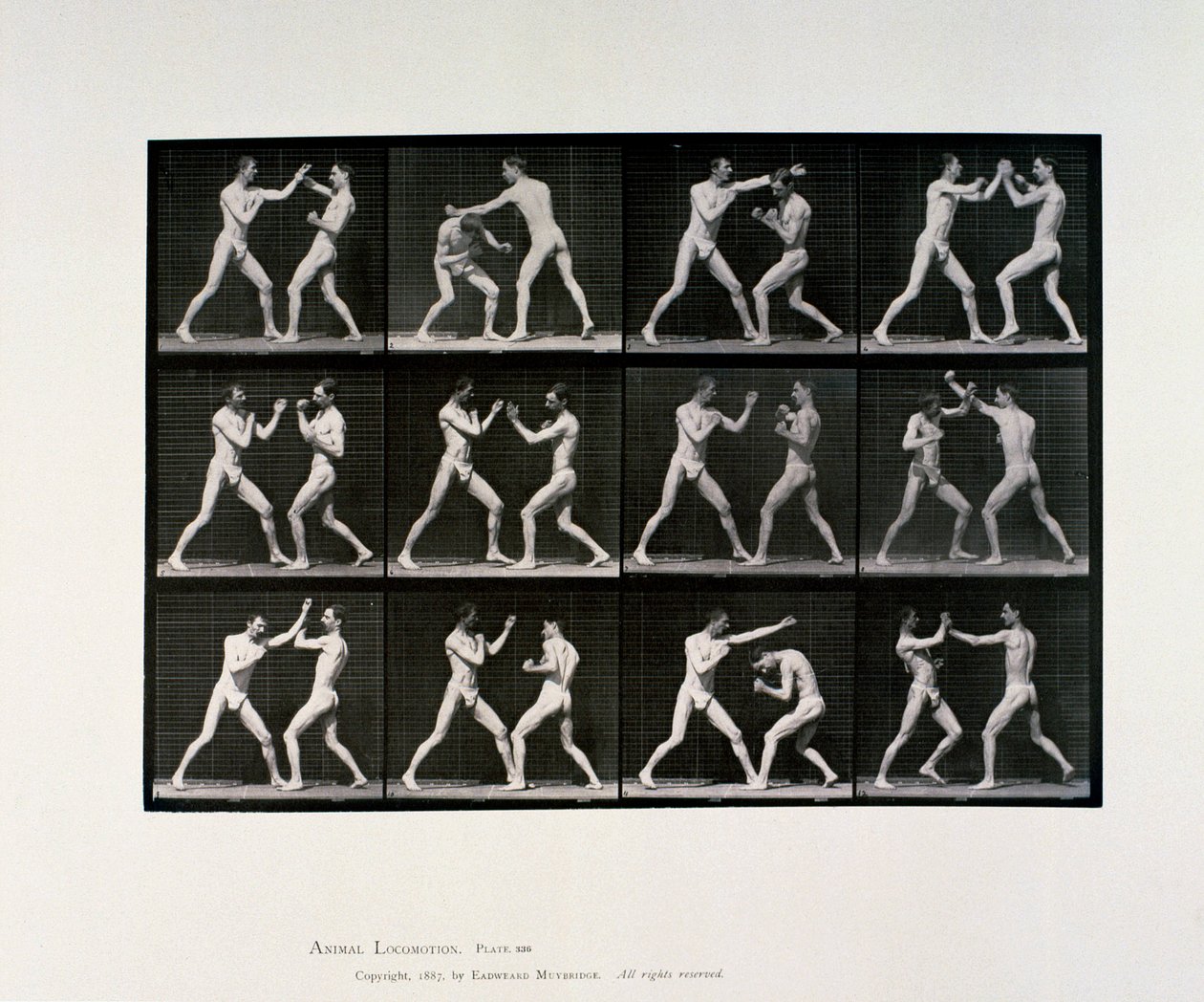 Nøgne mandlige atleter bokser, c 1872-1885 af Unbekannt Unbekannt