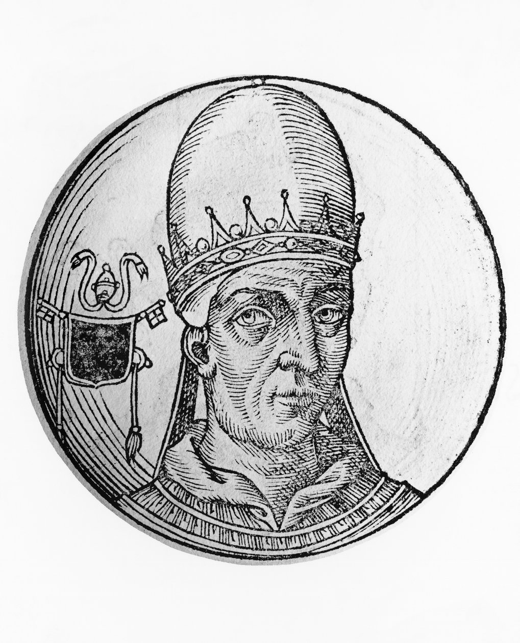 Portræt af Johannes VIII (820-882) af Unbekannt Unbekannt