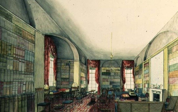 Biblioteket i Aynhoe af Lili Cartwright
