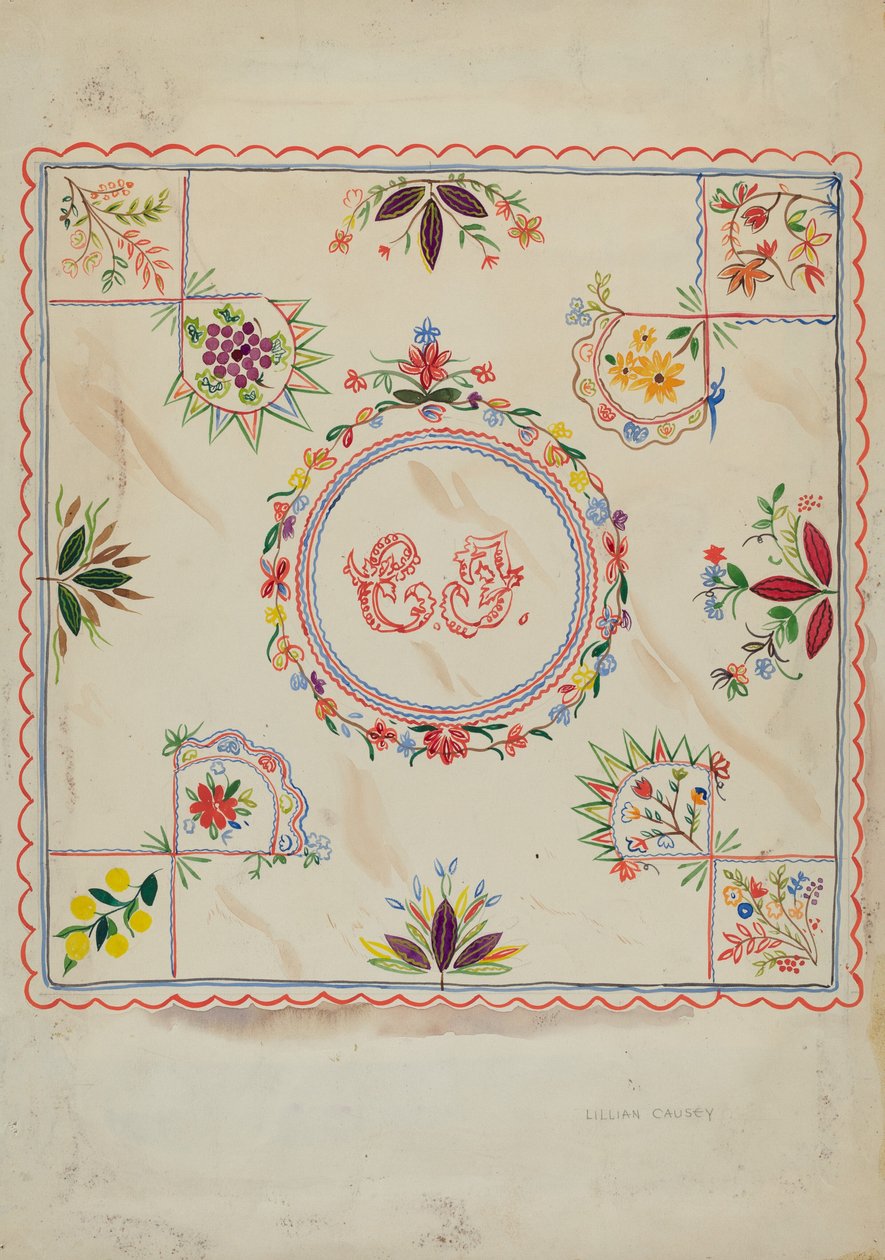 Tæppe, ca. 1936. af Lillian Causey