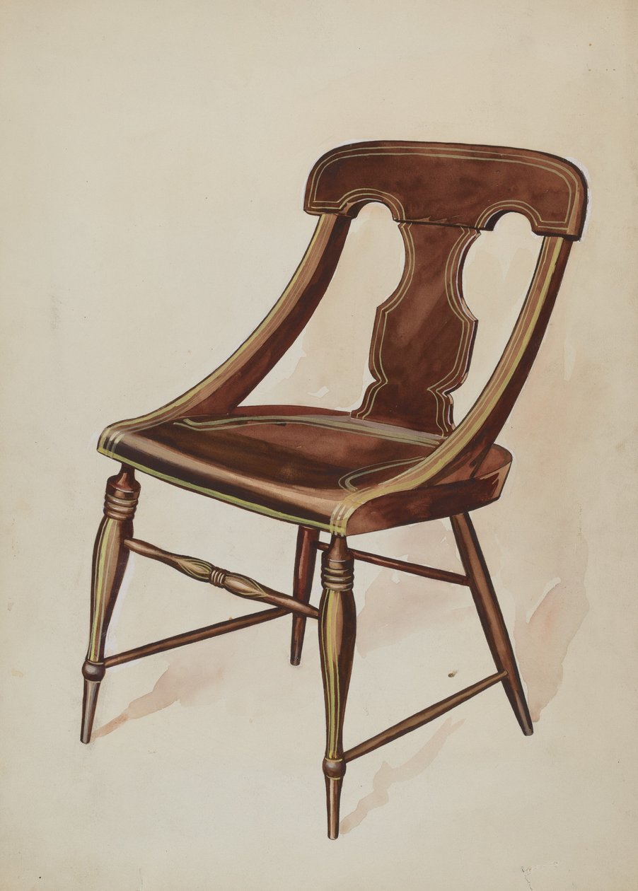 Stol malet, ca. 1937. af Lillian Causey