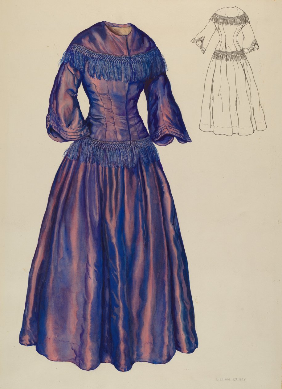Kjole, c. 1940. af Lillian Causey