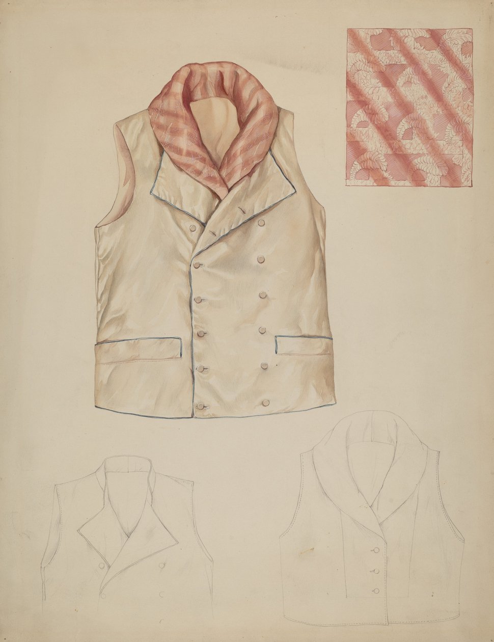 Vest, ca. 1937. af Lillian Causey
