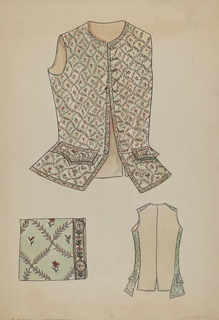Vest, 19351942. af Lillian Causey