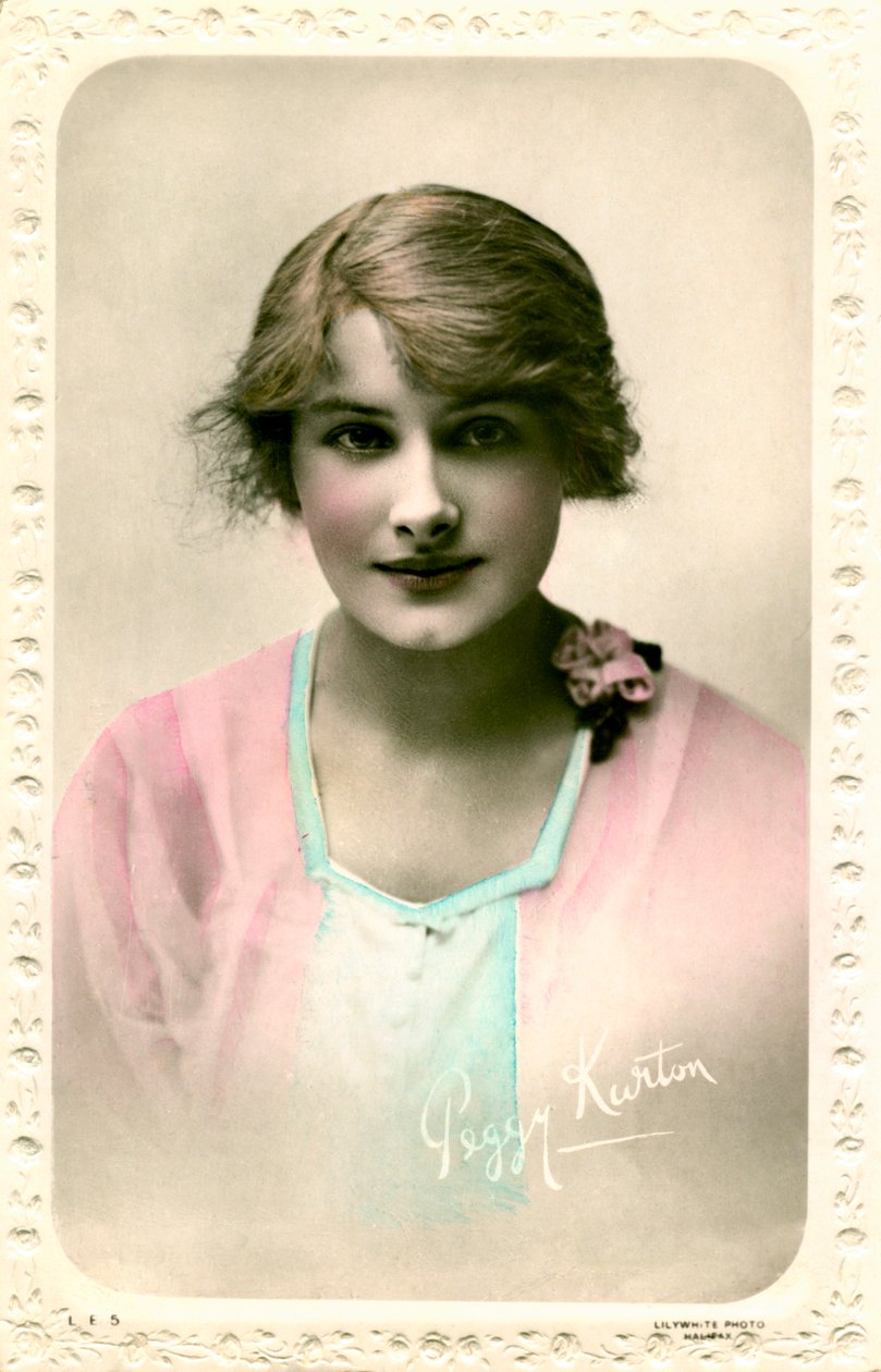 Peggy Kurton, skuespillerinde, begyndelsen af det 20. århundrede. af Lilywhite Photo